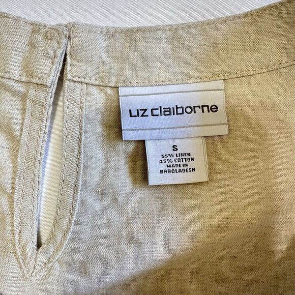 Liz Claiborne Womens Linen Blend Tank Tunic Top Sleeveless Minimalist Sz S New* - Picture 9 of 10